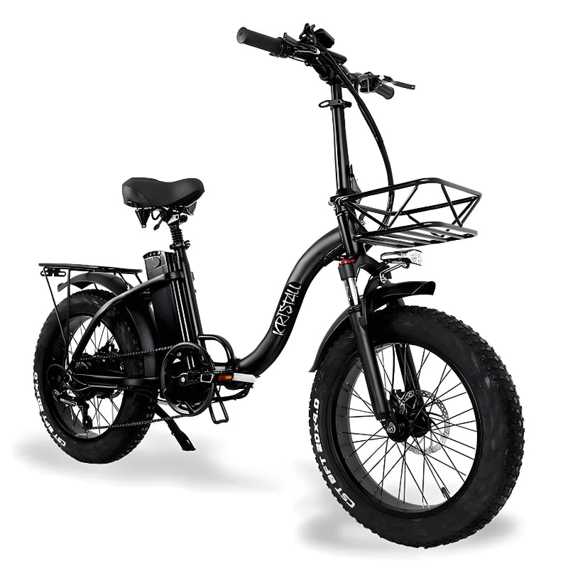 Y20 Ebike in Colour Black Front Side View